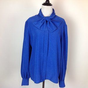 Vintage Robert Chayenko Paris Top Tie Neck Large